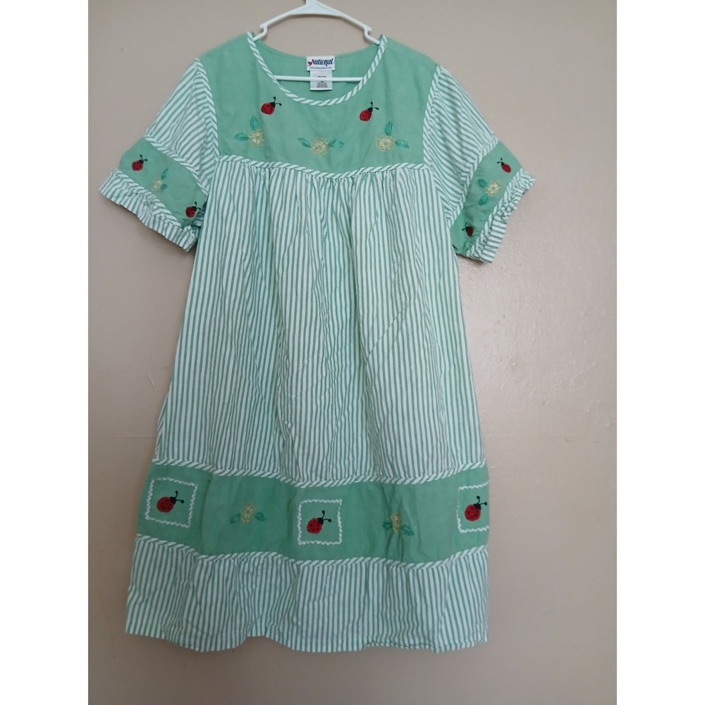 Only Necessities Nightgown 3x Embroidered Cottage Core House Mumu Cotton STAINS